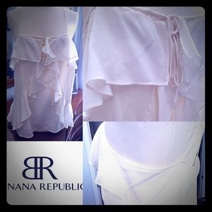 Banana Republic criss cross silk crepe blouse
